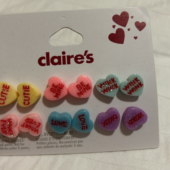 Valentine’s Day candy hearts earrings - Picture 3 of 4